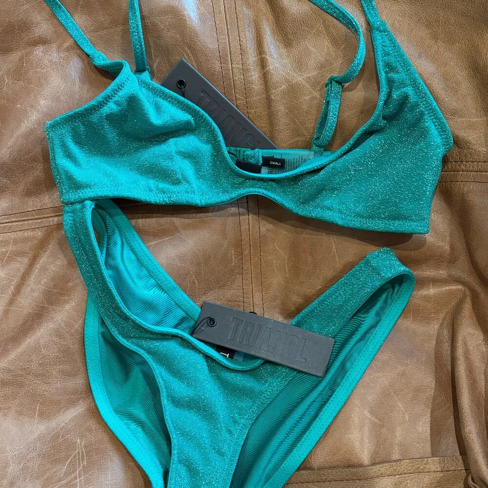 Triangl swimwear Maia Jade Bikini - top and bottom - size Small